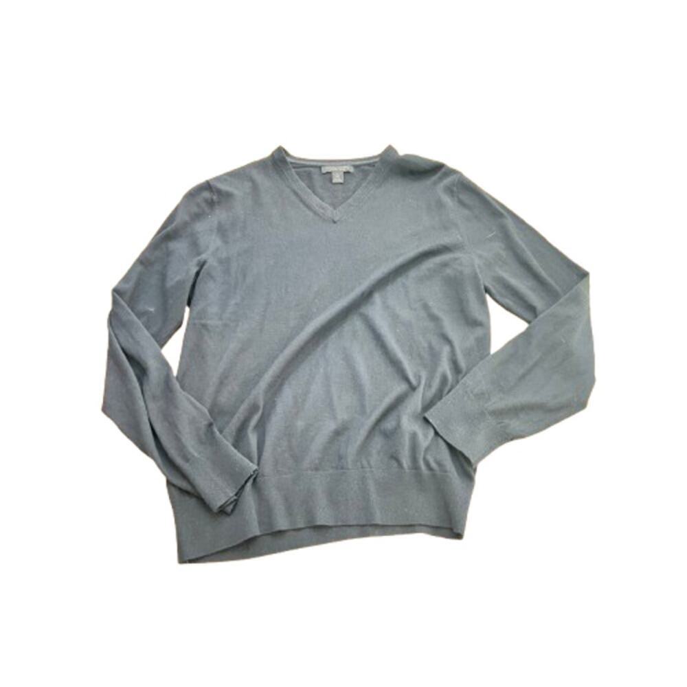 Banana Republic Men's Gray Luxury Blend Silk Cashmere V-neck Sweater Size Large